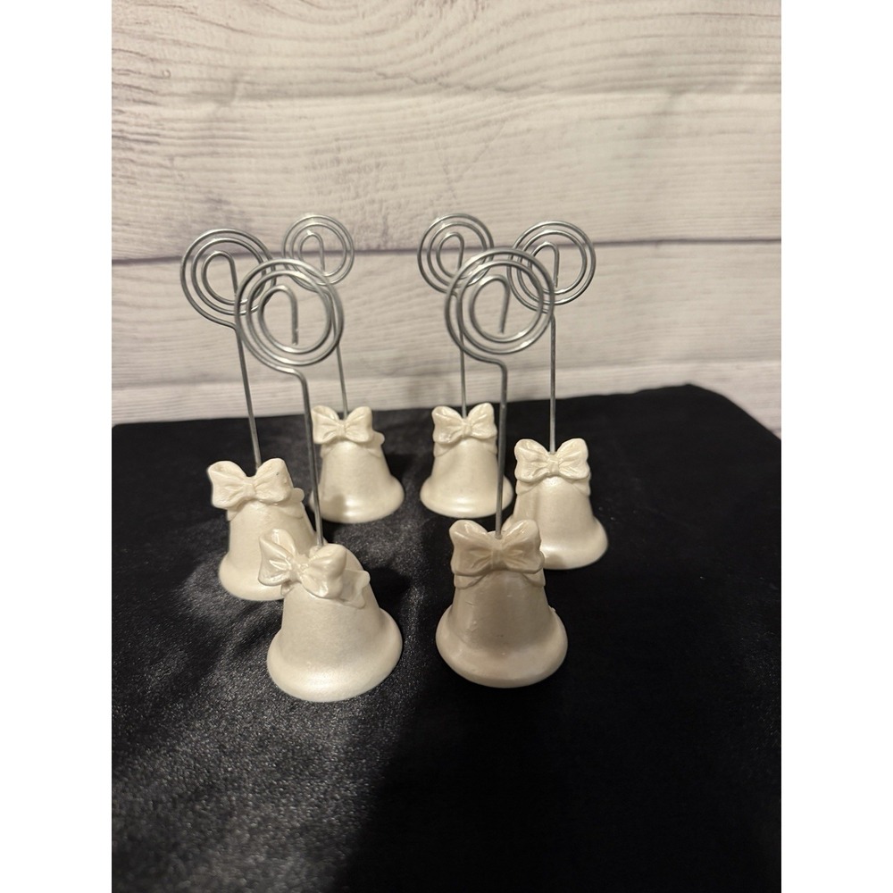 Vintage Place Card Holder Bell & Bow 134 Pieces